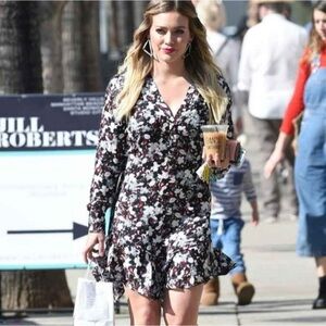 Veronica Beard Franklin Printed Silk Dress